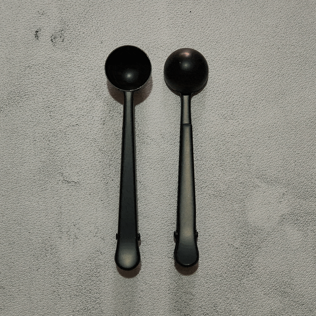 Black Coffee / Tea Spoon with Clip - Image 2