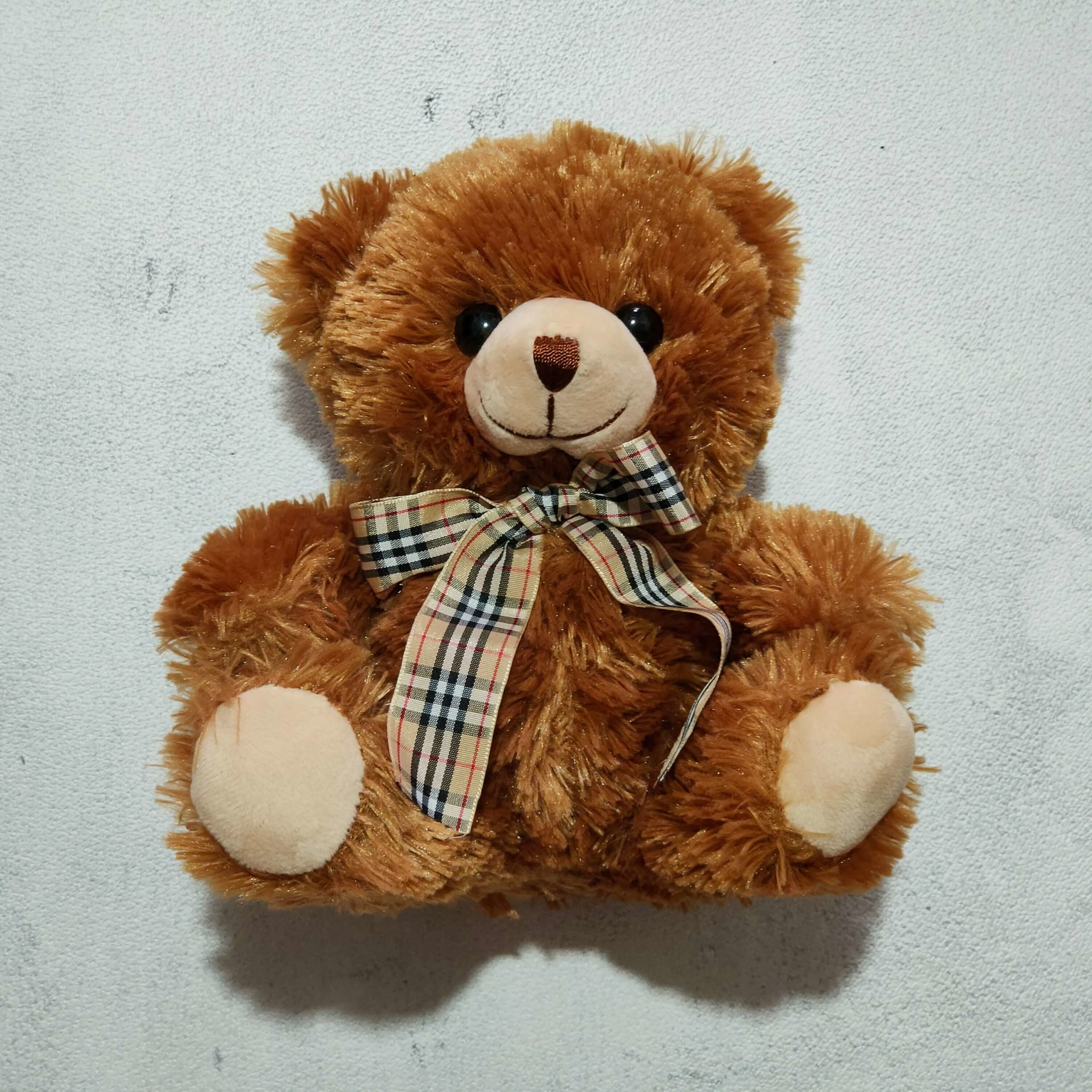 Brown Medium Teddy Bear with Ribbon Stuffed Toy - Image 3