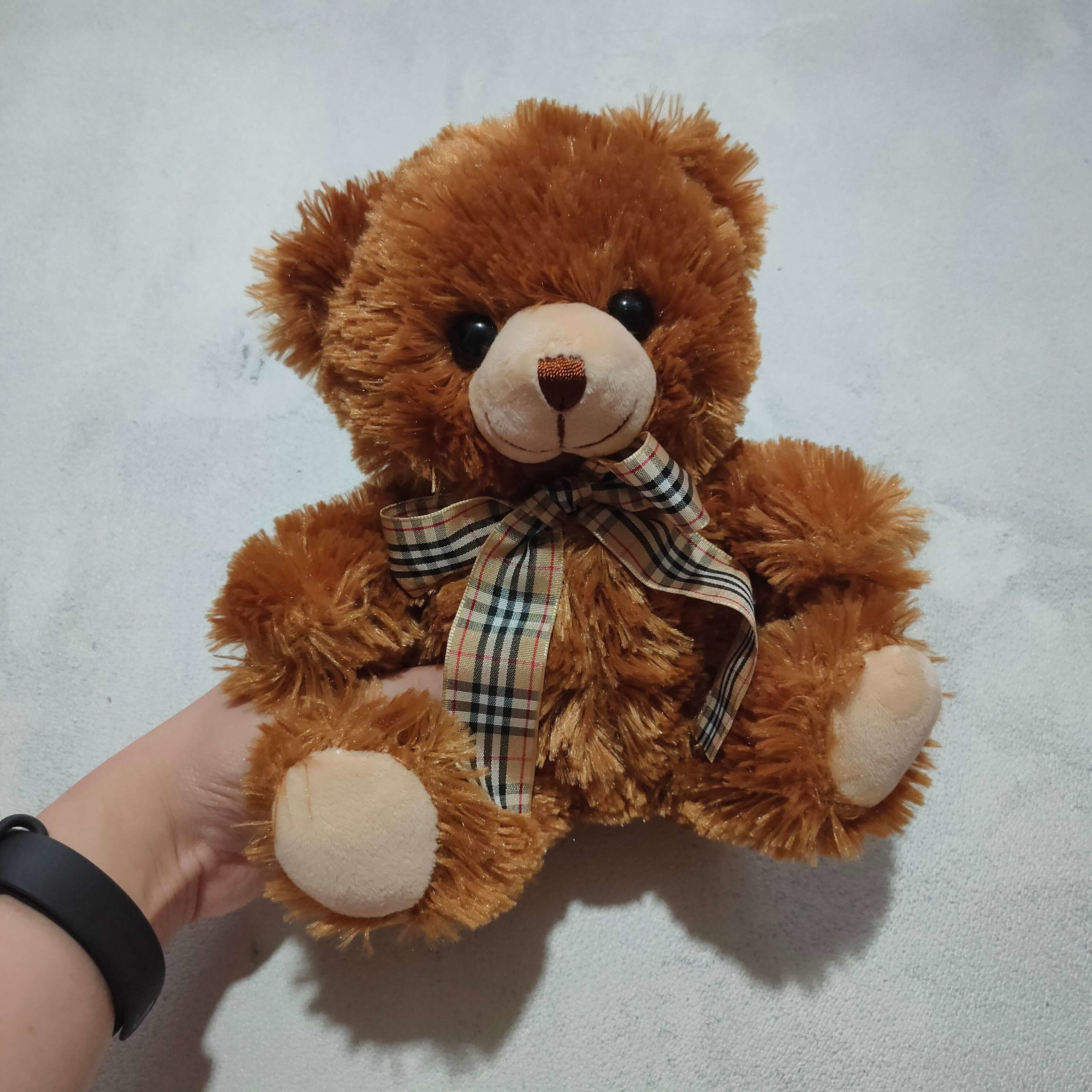 Brown Medium Teddy Bear with Ribbon Stuffed Toy - Image 2