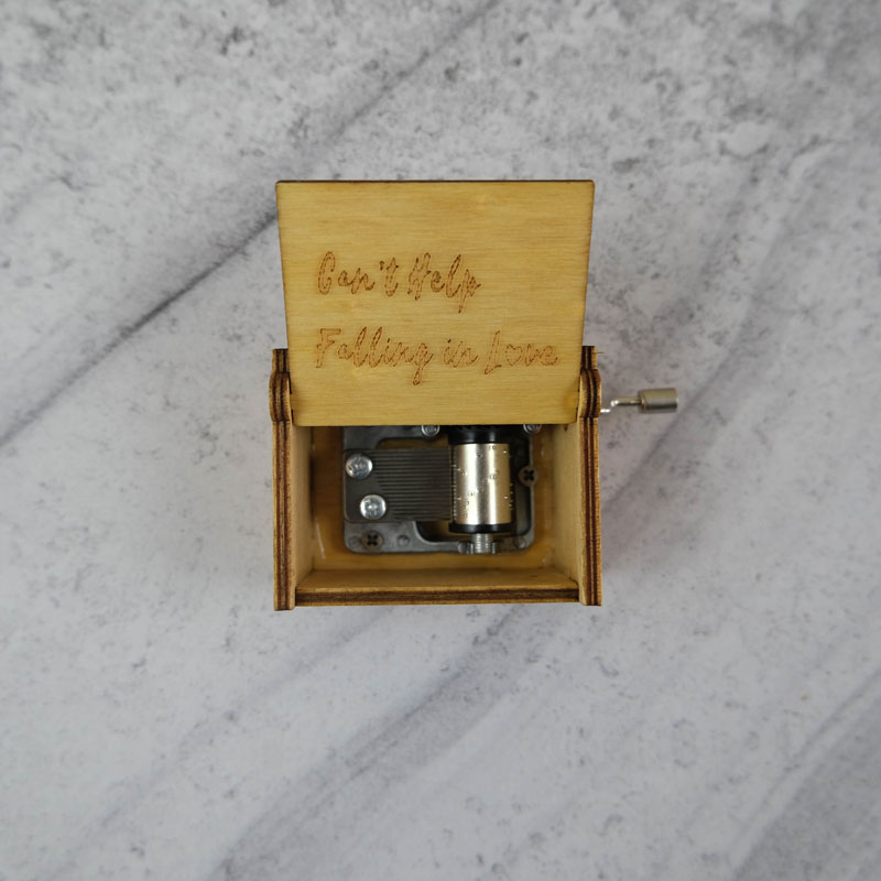Can't Help Falling in Love Wood Music Box
